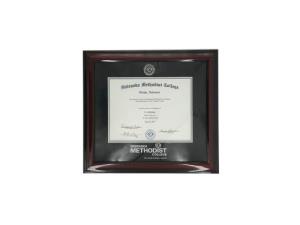 Image of DIPLOMA FRAME - SILVER LETTERING, BLACK MAT